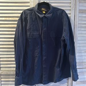 Cabela’s  EUC heavy cotton blue button up long sleeved shirt. XL